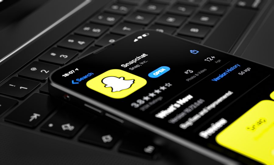 snapchat application in appstore, displayed on future new iphone