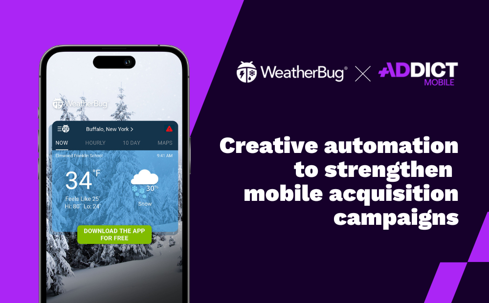 Weatherbug Creative automation to strengthen mobile acquisition campaigns.