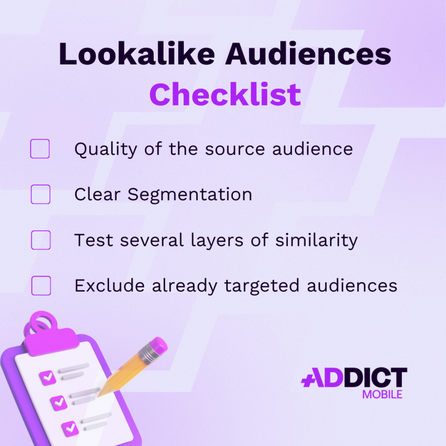 lookalie audience - checklist