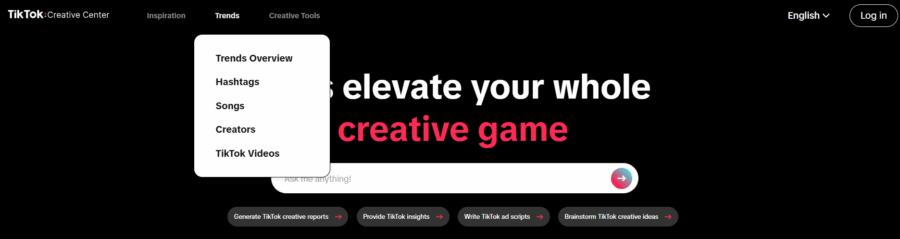 outils créatifs tiktok center