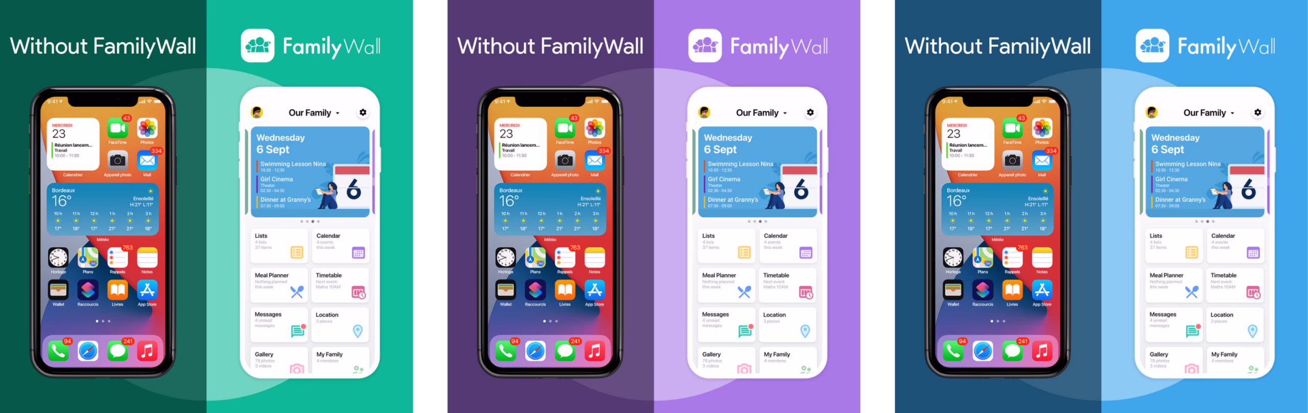 creative testing family wall A/B testing background