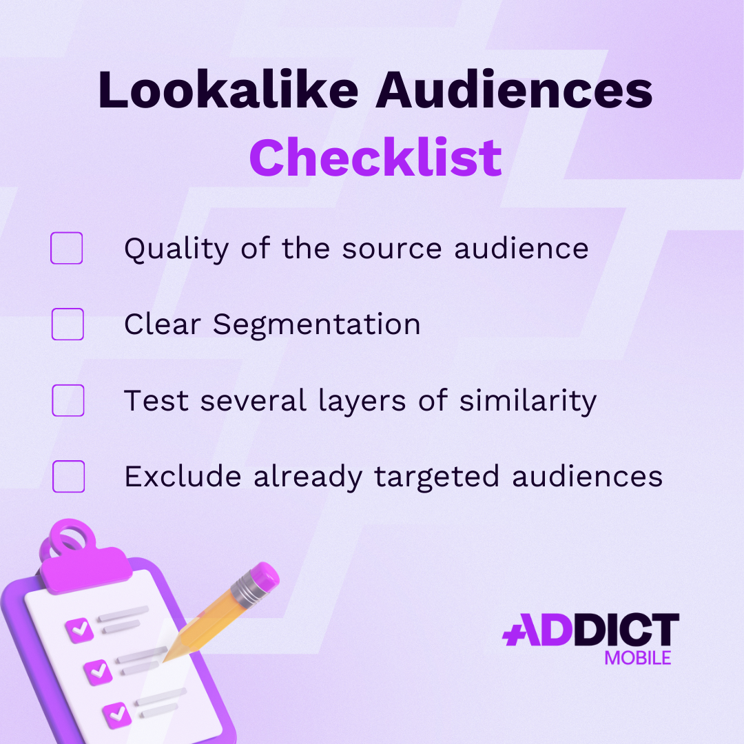 lookalie audience - checklist