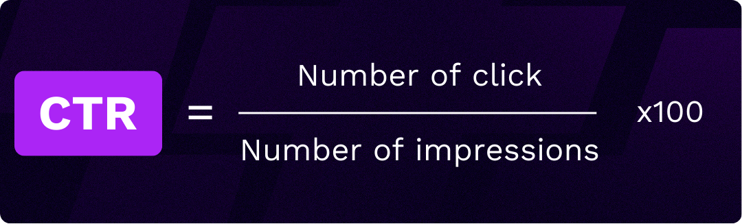 Click-Through Rate taux de clic formule